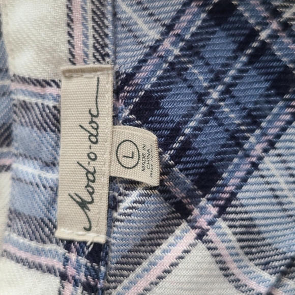 Mododoc Blue Plaid Shirt - Picture 4 of 5